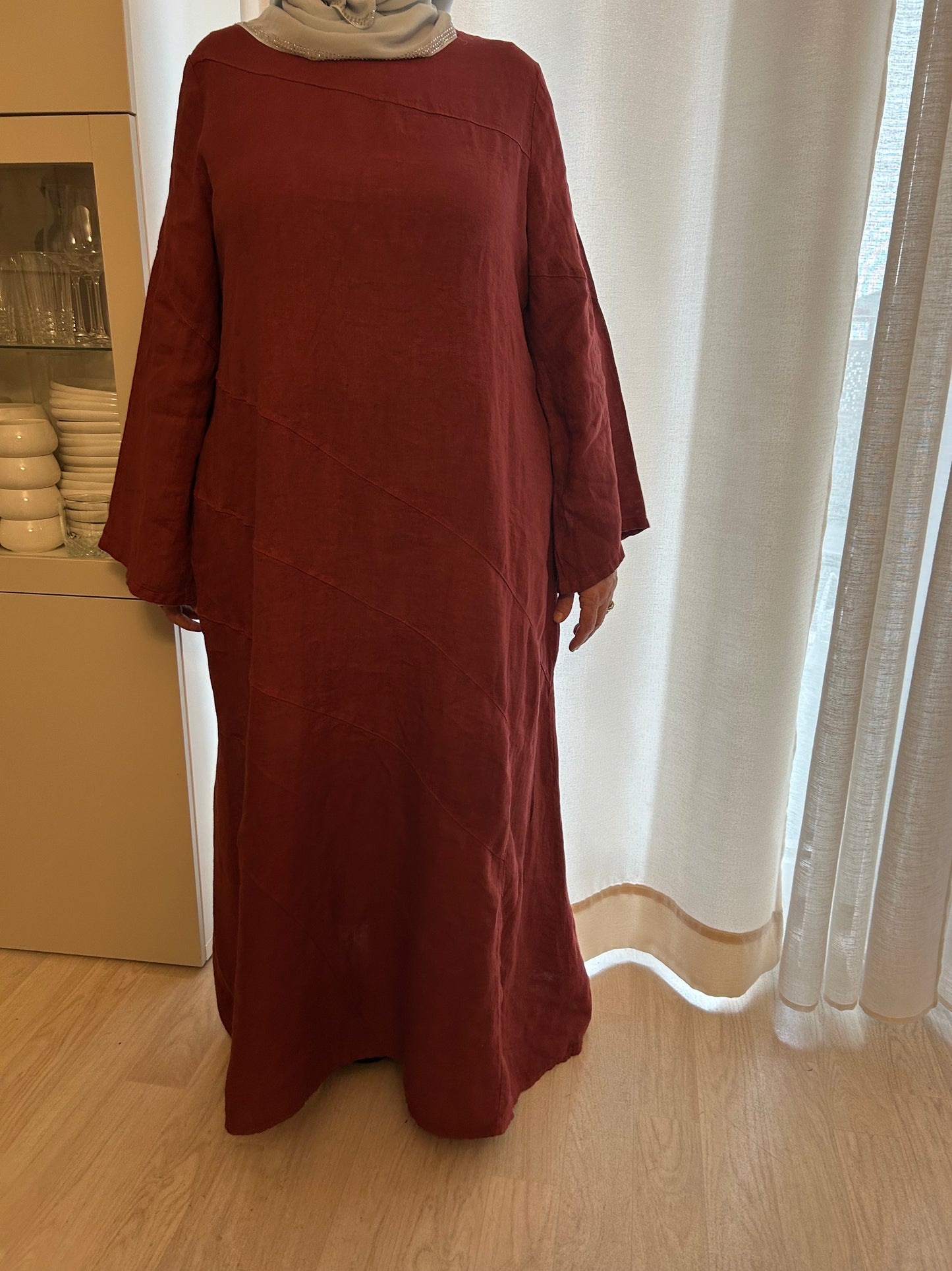 Longue robe en lin