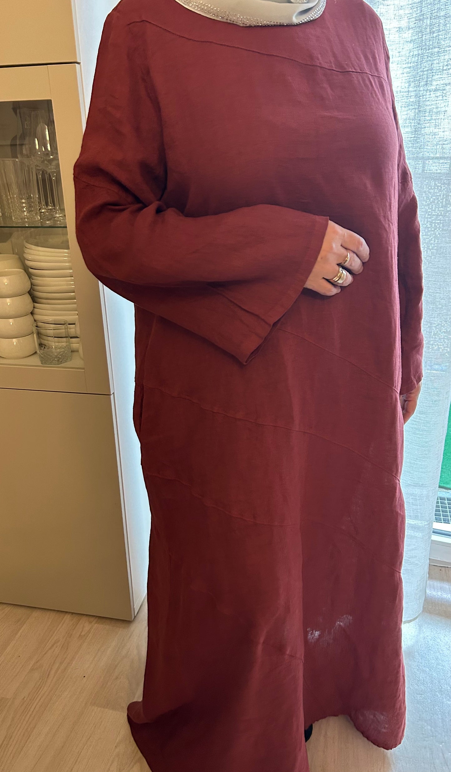 Longue robe en lin