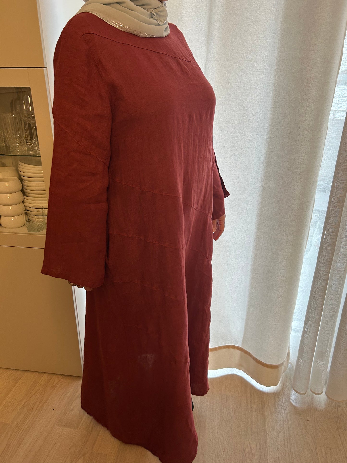 Longue robe en lin